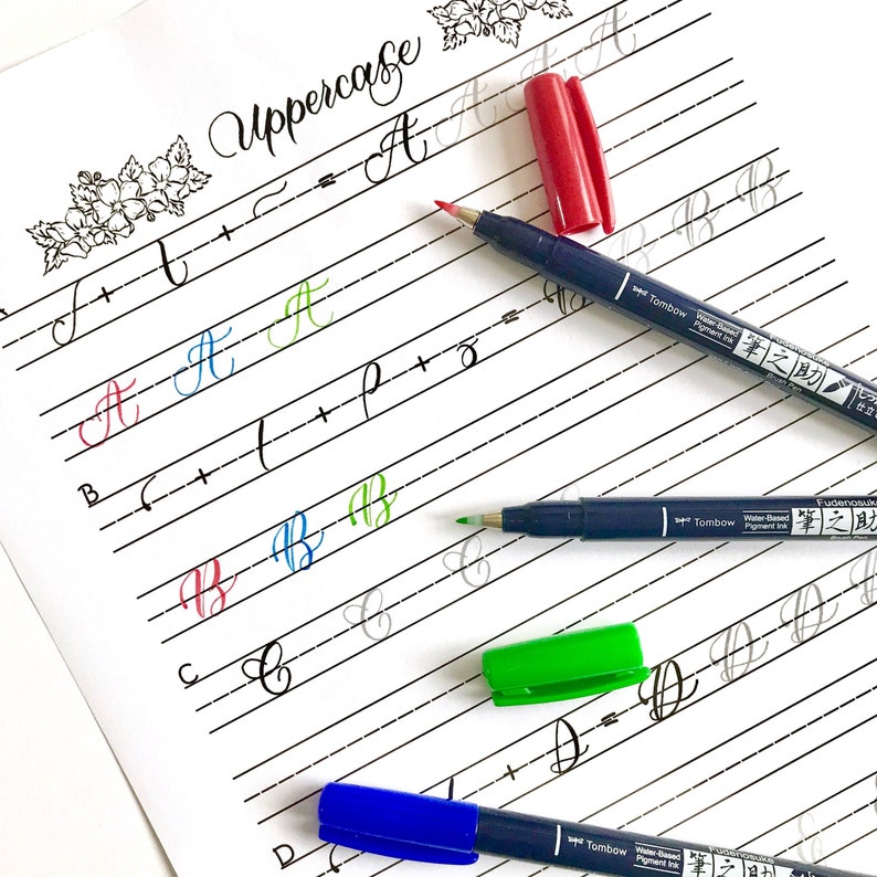 Small Brush Lettering Guide -digital File - Etsy