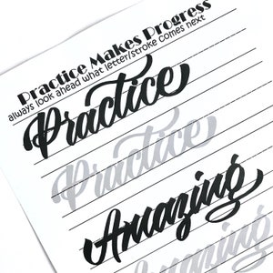 Big Brush Lettering Guide Digital File image 8