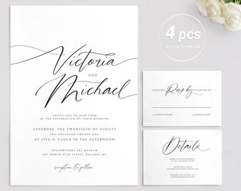 Download Free Wedding Invitation Template Etsy SVG Cut Files