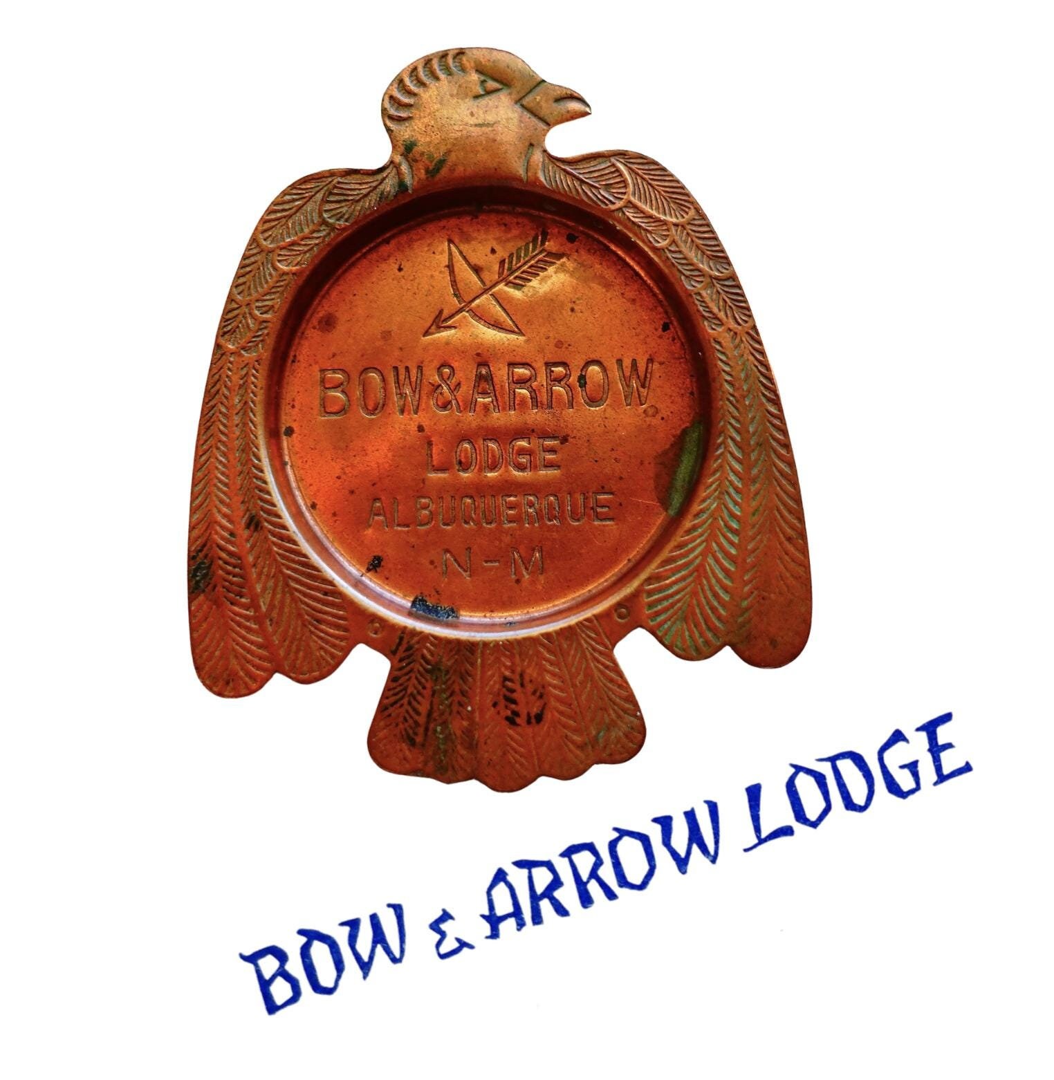 その他 Native American Thunderbird Ashtray Vintage Thunderbird Ashtray / Route 66 Maisel's Trading Post / Bow