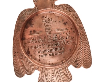 Vintage Thunderbird Ashtray / Route 66 Maisel's Trading Post / Bow
