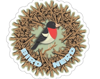 Gift for Birders | Bird Nerd | Birdwatching Sticker | Bird Decal