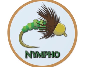 Fly Fishing Sticker - Nympho