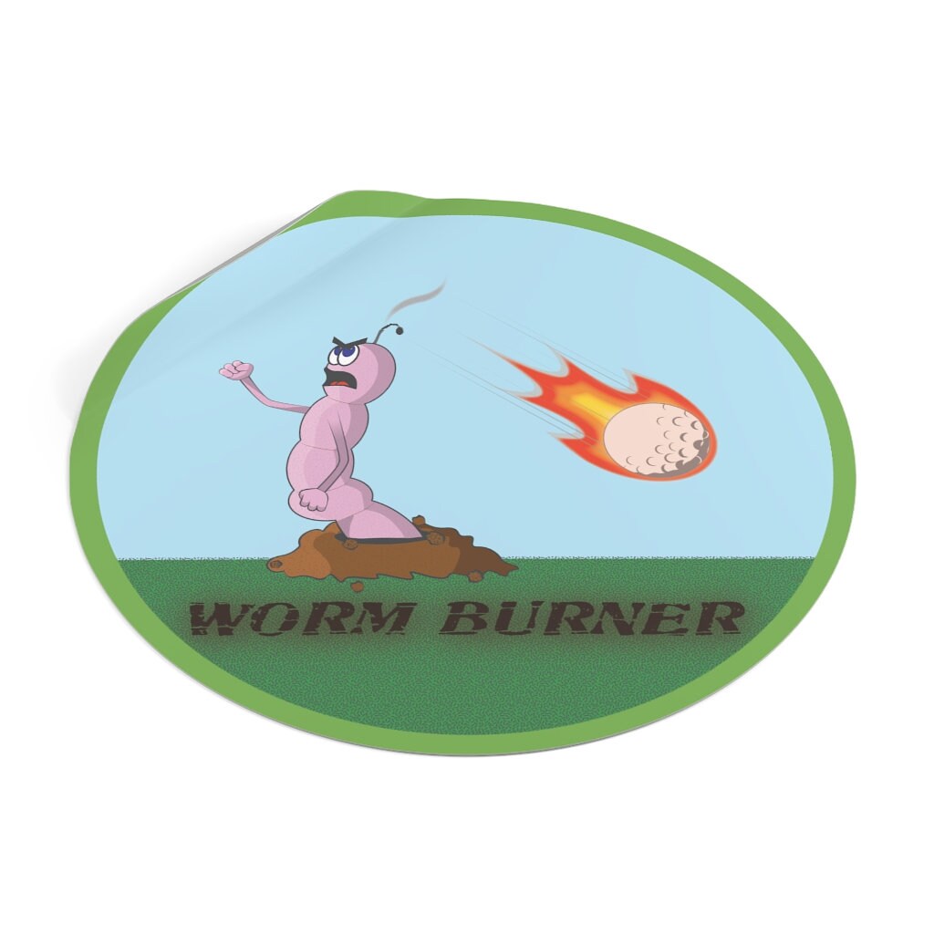 Worm Burner Golf Sticker Etsy