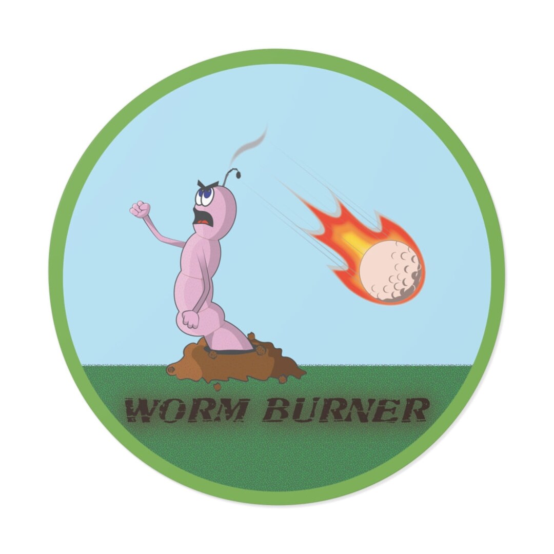 Worm Burner Golf Sticker Etsy