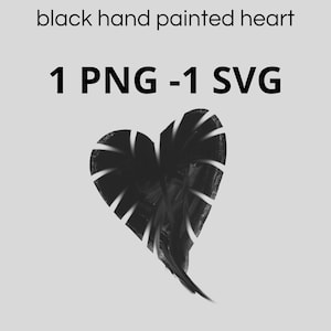 corazón dibujado a mano, negro abstracto