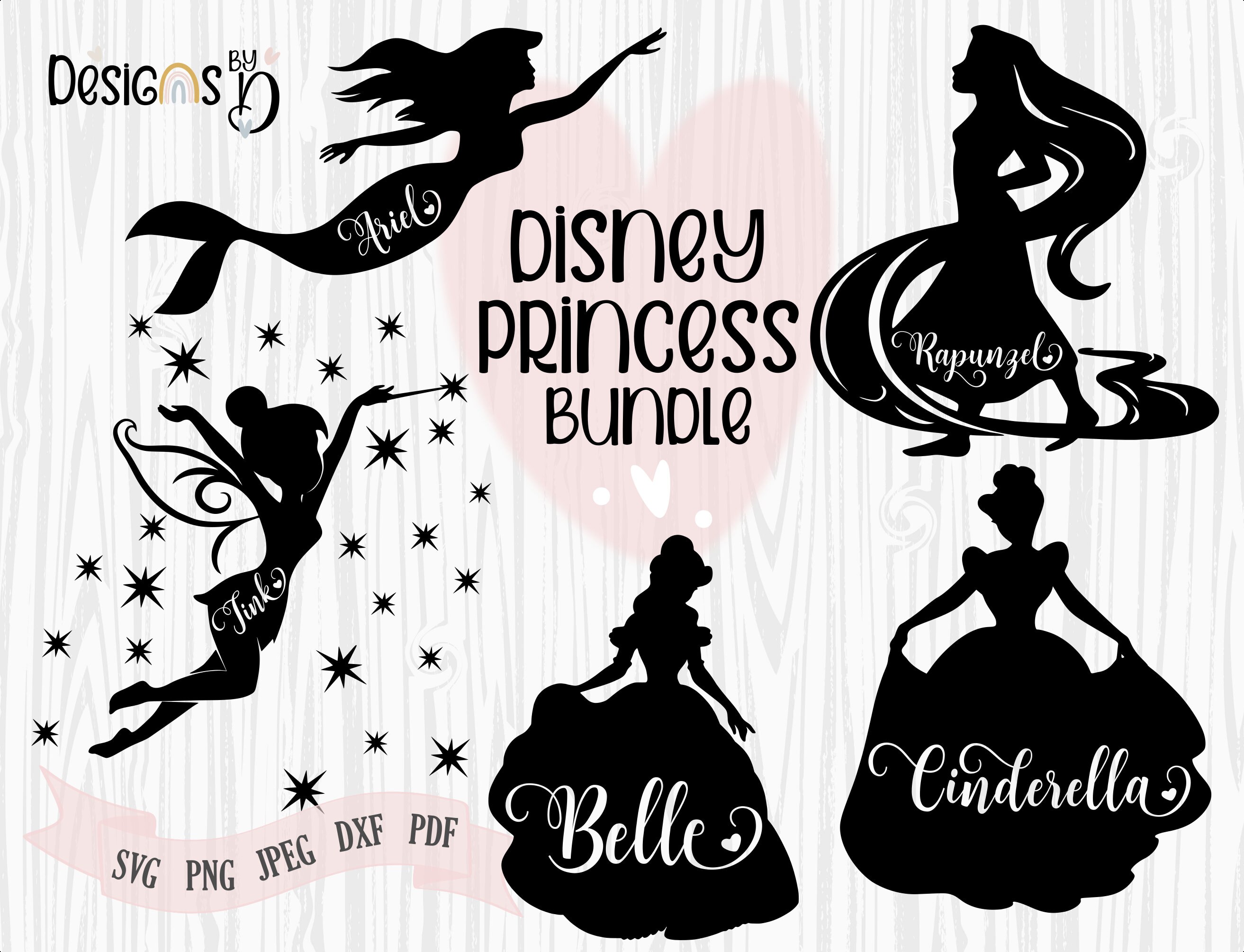 Disney Princess Bundle SVG Archivos de corte o Impresión de | Etsy