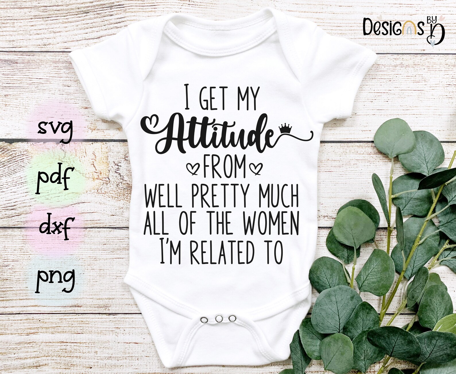I get my attitude SVG Digital Download is a Print or Cut | Etsy