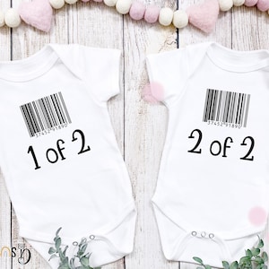 Twin Babies Barcode SVG schneiden Datei oder Druckdatei, digitaler Download, Jpeg, Dxf, Pdf, Png, Svg, Silhouette, Cricut, ScanNcut. Werfen Sie einen Blick