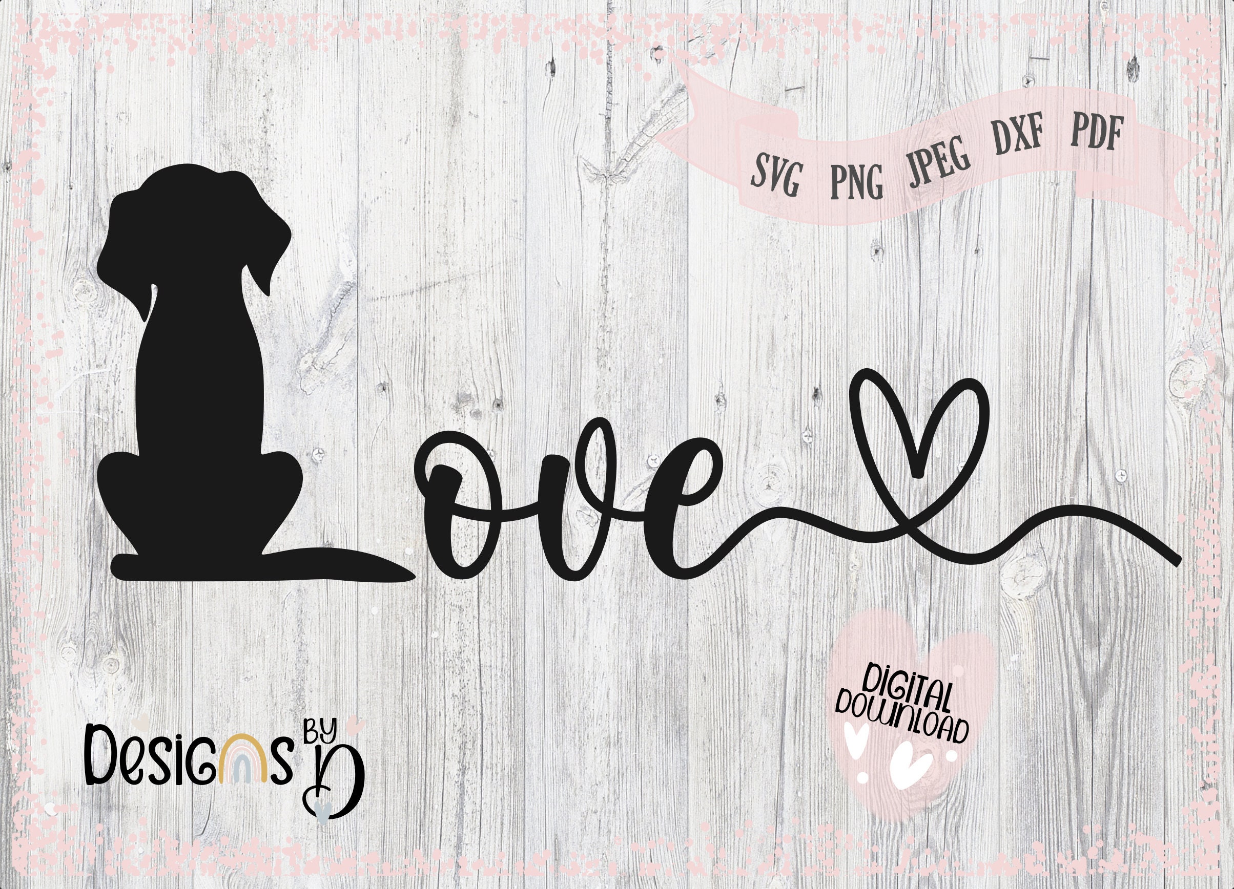 Puppy Love SVG Love dogs SVG file for cutting machine | Etsy