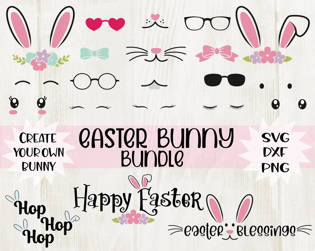 Easter Bunny Kit, Digital Download, Print or Cut Design, SVG File for ...