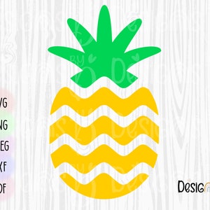 Pineapple SVG, Pineapple Clipart PNG, Vector Decal, Fruit, Tropical, Summer, Cricut, Silhouette, Template, Instant Download, Cutting Files