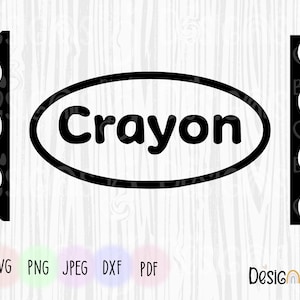 Crayon SVG, Crayon Wrapper SVG, Crayon gesneden bestand, digitale download, print of knip ontwerp, SVG, PDF, Jpeg, PDF en DXF, terug naar school SVG