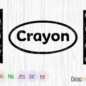 Crayon svg, Crayon Wrapper svg, Crayon cut file, Digital download, Print or cut design, Svg, Pdf, Jpeg, Pdf and Dxf, Back to school svg