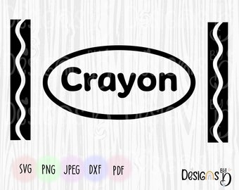 Crayon svg, Crayon Wrapper svg, Crayon cut file, Digital download, Print or cut design, Svg, Pdf, Jpeg, Pdf and Dxf, Back to school svg