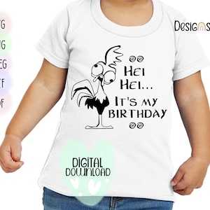 Happy Birthday SVG, SVG Cutting files, Hei Hei svg, Print or cut file, Digital downloads, 5 variations for Silhouette, Cricut, ScanNcut
