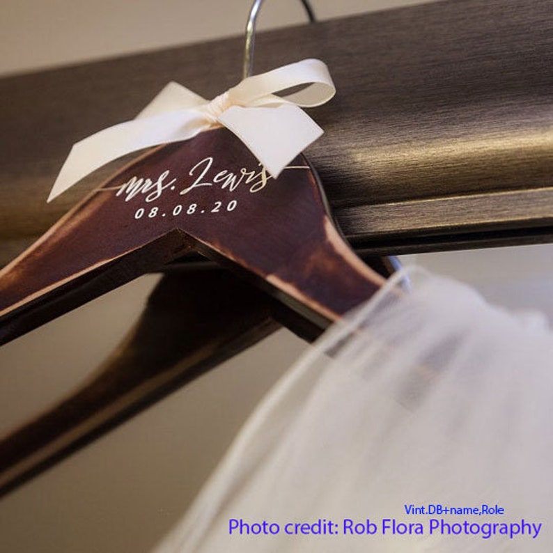 Bride Hanger Bridesmaid Hangers personalized, Wooden Engraved Hanger, Bridal Dress Hanger, Wedding Name Hangers bridesmaids gift 