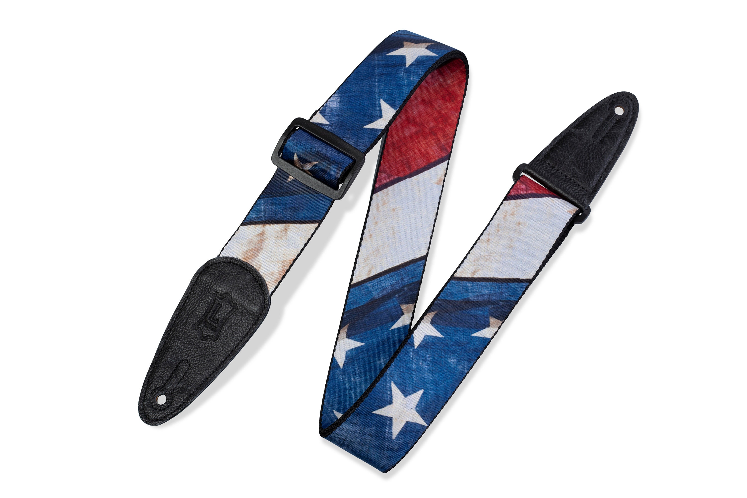 LeatherGraft USA American Stars and Stripes Printed Flag Country National Design Guitar Strap 