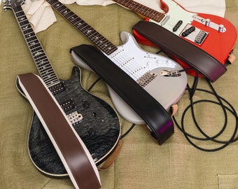 Handcrafted Padded Leather Guitar Strap - Levy's Leathers 3" Wide Guitar/Bass/Acoustic Strap - Color Options - Perfect Gift for Musicians