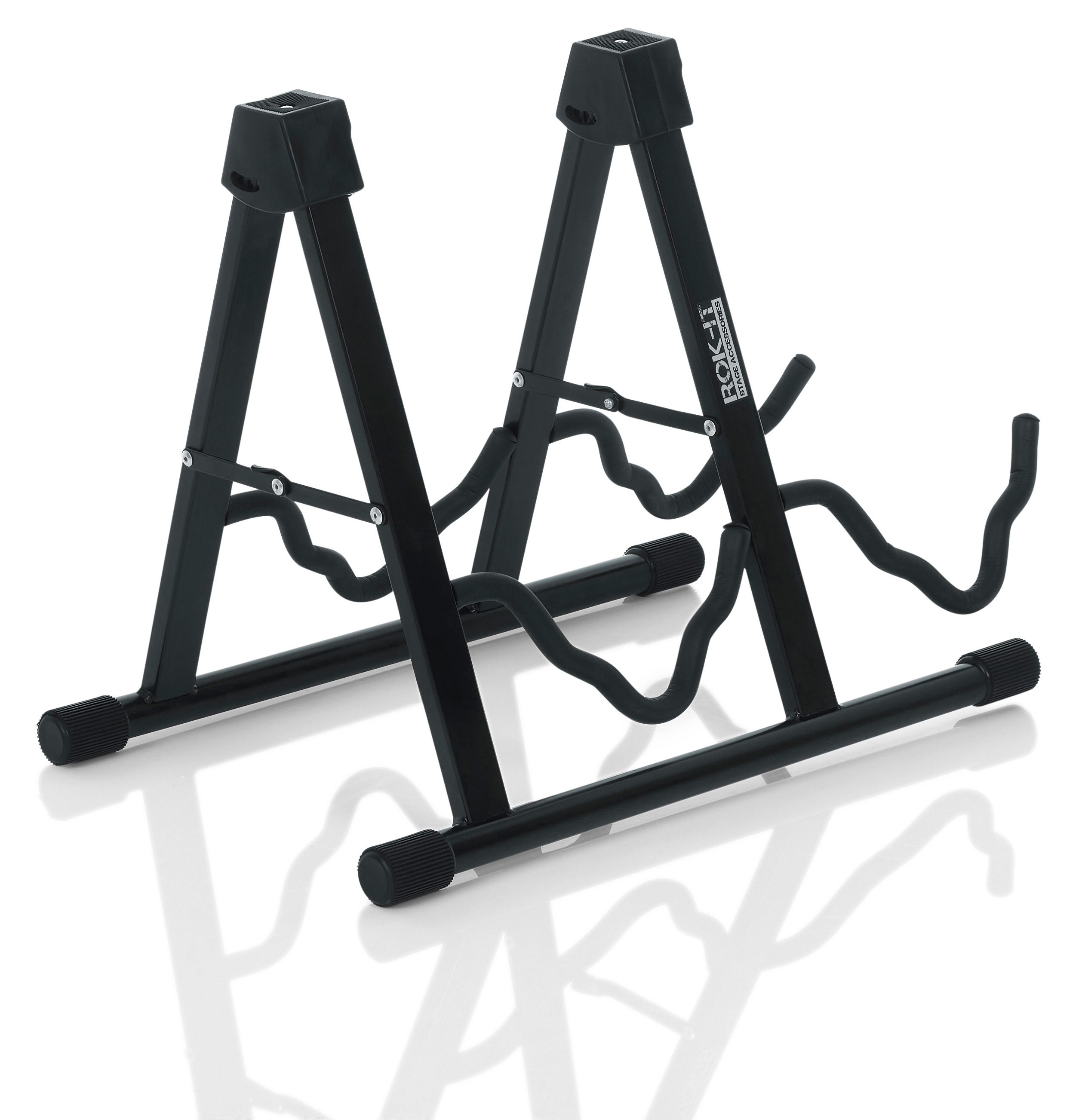 Rok-It Compact and Universal A-Frame Stand for Acoustic Electric RI-GTRAU or Bass Guitars; 