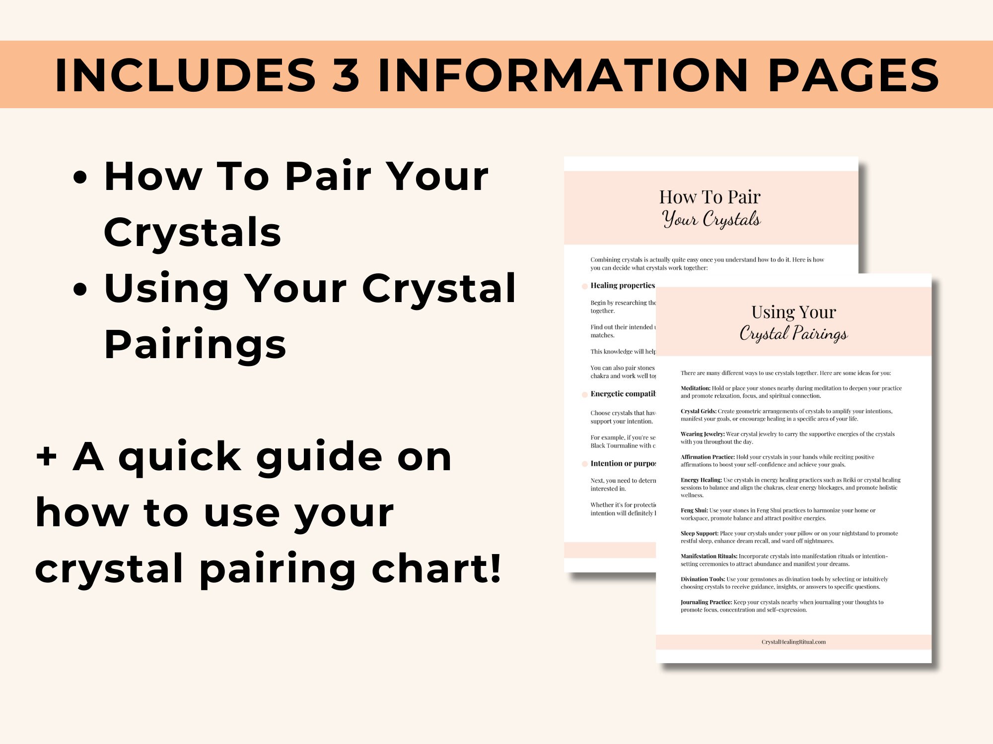 Crystal Pairing Chart, Crystal Combinations Guide, Crystal Pairings