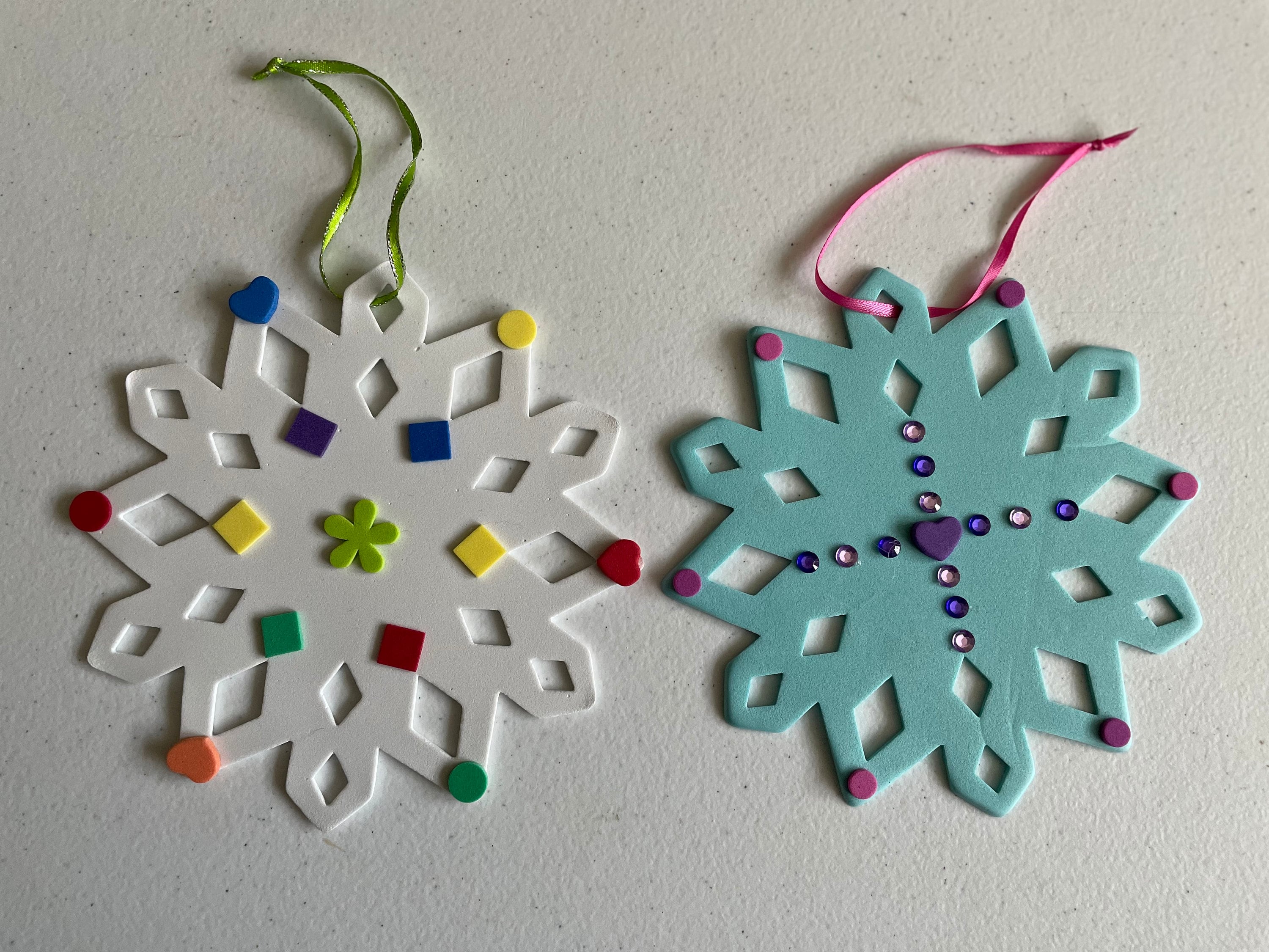 Ornament Craft Kit for Kids Foam Snowflake Etsy