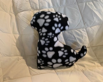 Peluche/cuscino per cani di peluche - Pile accogliente, impronta di zampa