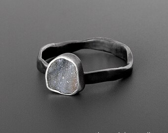 Grey Stone Ring - Etsy