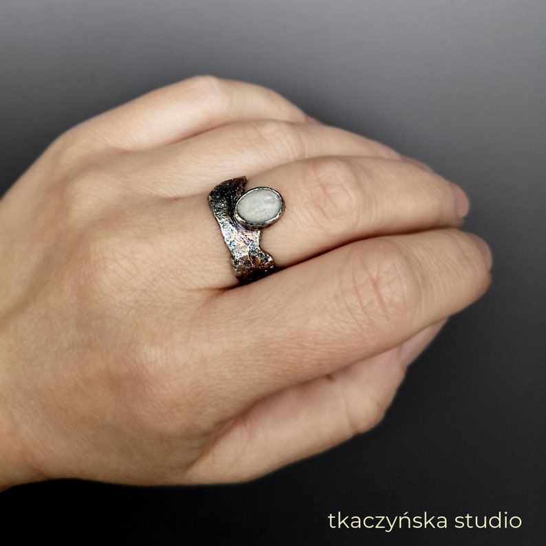 Rustic Ring Raw Statement Lapis Lazuli Ring Raw Bohemian Pink Stone Silver Ring Raw Charm Designers Ring Organic Rough Ring