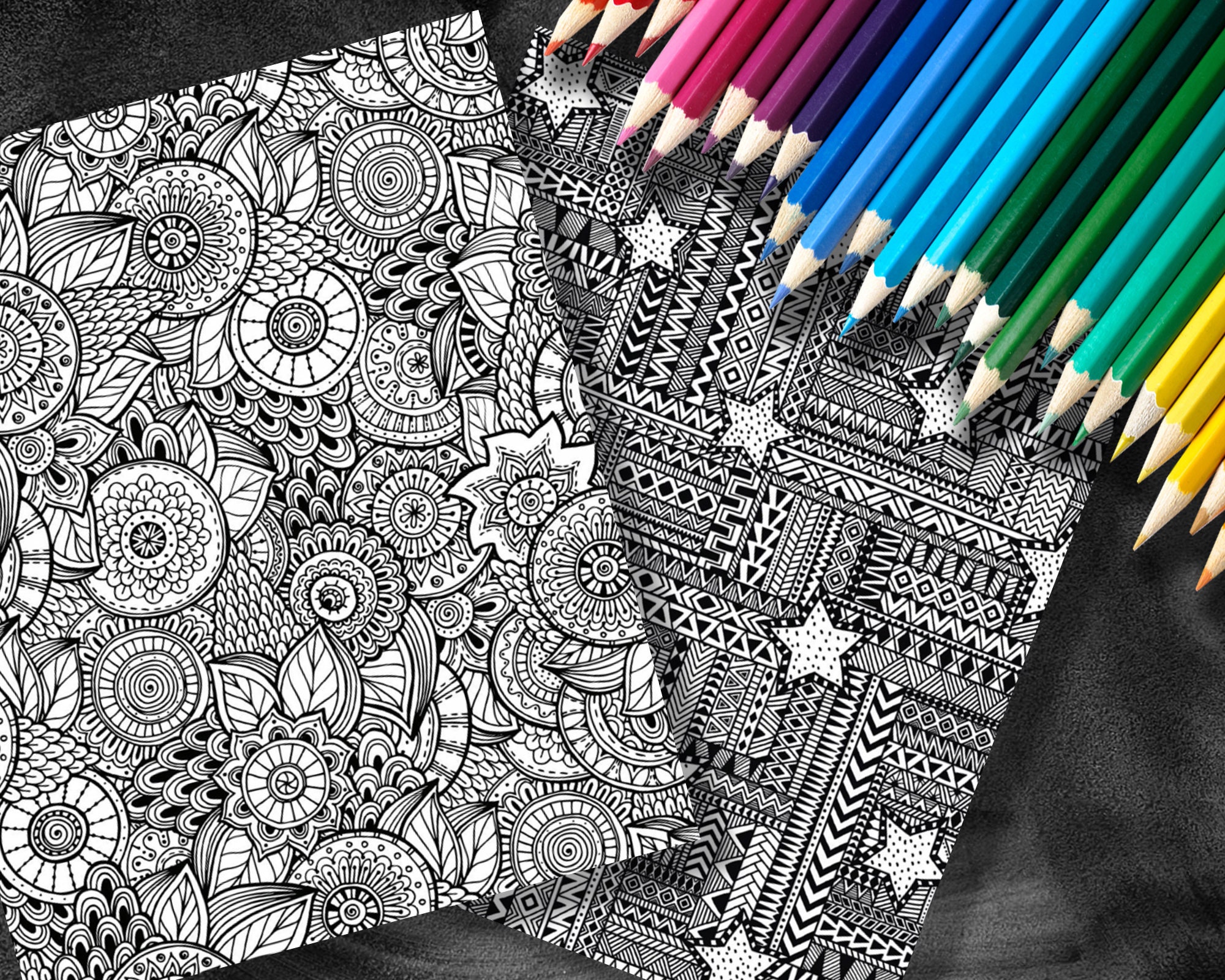 Adult Coloring Book: Patterns & Designs Coloring Books for | Etsy