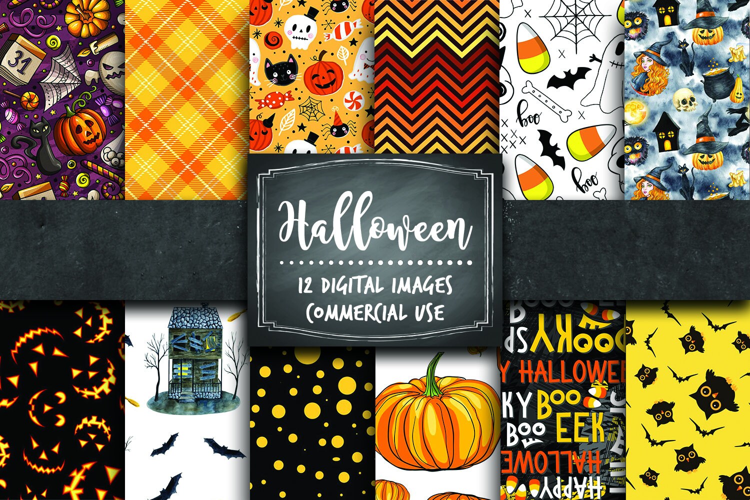 Halloween Scrapbook Paper Halloween Scrapbooking Supplies Etsy