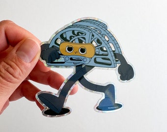 Walking Cam Sticker, Rock Climbing Sticker, Trad Climbing Sticker, Rock Climber,