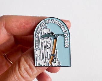 Ice Climbing Pin, Mountaineer Gifts, Gifts for Rock Climbers, Mountain Gifts, Rock Climbing Pin, Mountaineering Art, Ice Axe,
