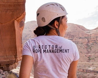 Director of Rope Management, Rock Climbing Shirt, Women's Climbing Shirt, Women's Climbing Tank, Climbing Gifts, Cayoneering