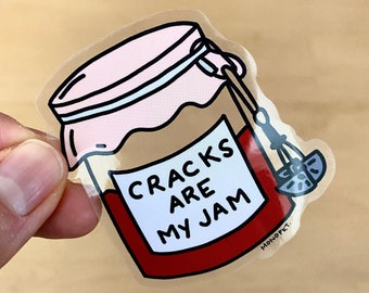 Cracks Are My Jam, Rock Climbing Sticker, Climbing Sticker, Stickers for Climbers, Climbing Stickers, Trad Climbing