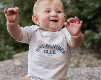 Rock Climbing Shirt for Baby, Tiny Climber Club Onesie, Climbing Baby Onesie, Rock Climber Baby, Gifts for Rock Climbing, Baby Rock Climbing