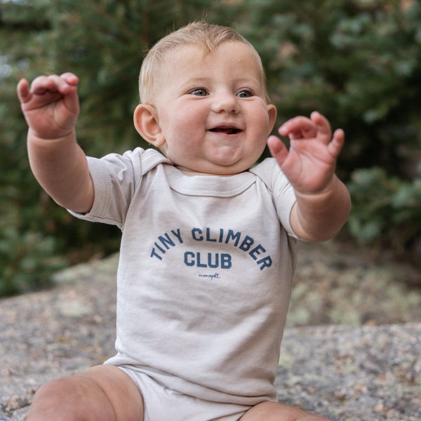 Rock Climbing Shirt for Baby, Tiny Climber Club Onesie, Climbing Baby Onesie, Rock Climber Baby, Gifts for Rock Climbing, Baby Rock Climbing