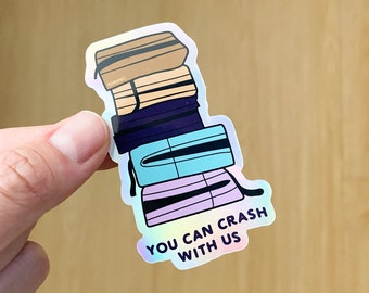 Rock Climbing Sticker, Bouldering Sticker, You Can Crash With Us, Crash Pad Sticker, Climbing Gift, Mountain Climbing Sticker