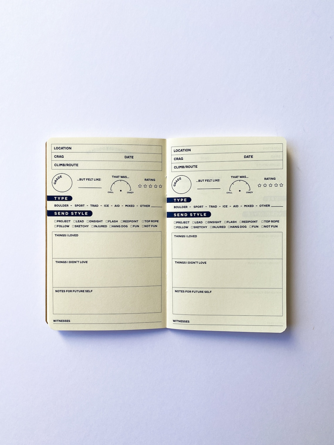 Climbing Journal Rock Climbing Journal Climbing Log Etsy