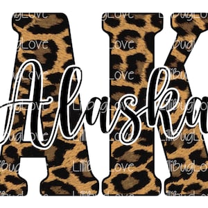 Alaska Leopard Sublimation PNG, Alaska Cheetah Print, Tshirt Design, High Resolution 300 DPI, PNG, Sublimation, Image, Alaska State, Tote