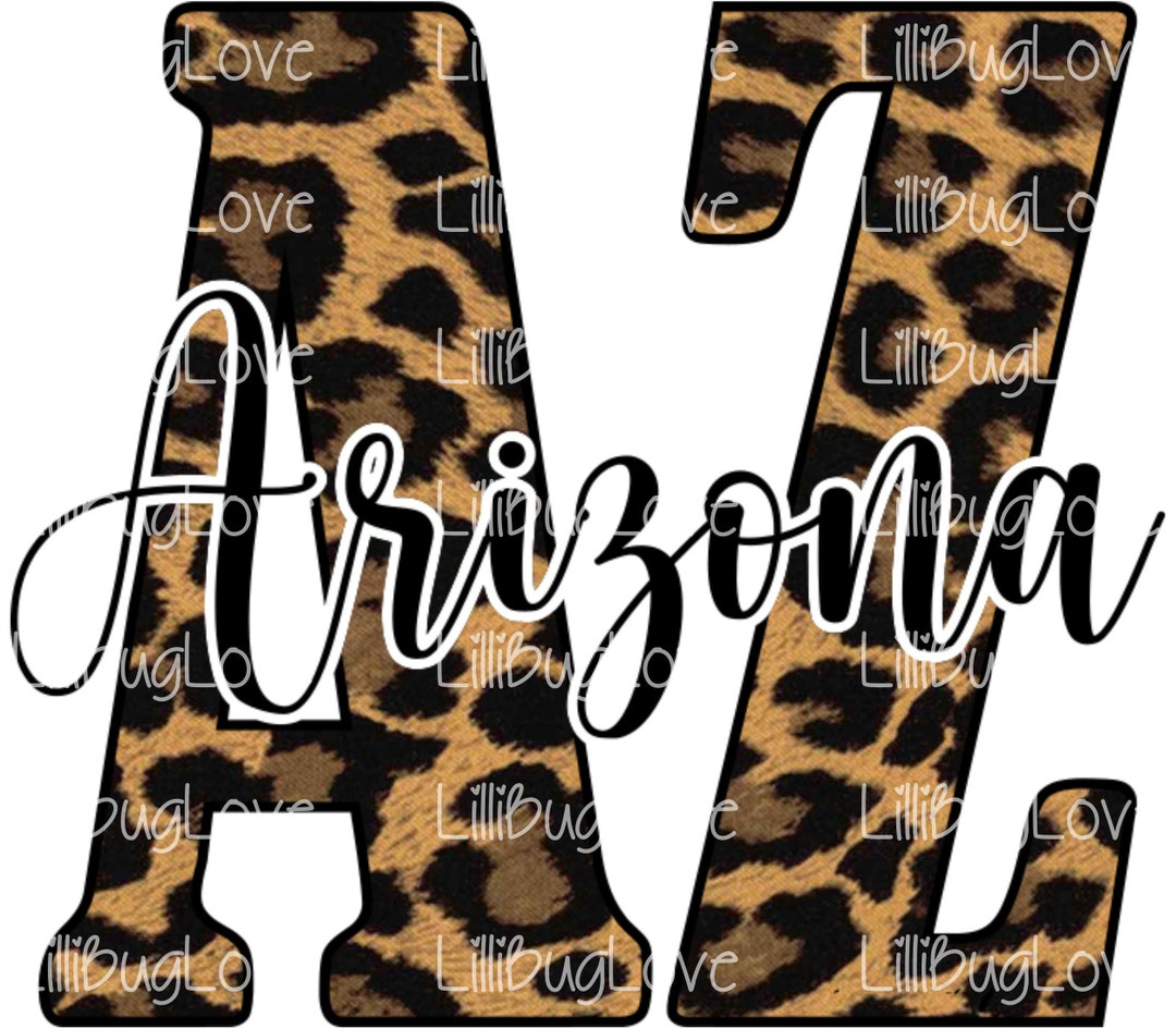 Arizona Leopard Sublimation PNG, AZ, High Resolution 300 DPI, Tshirt ...