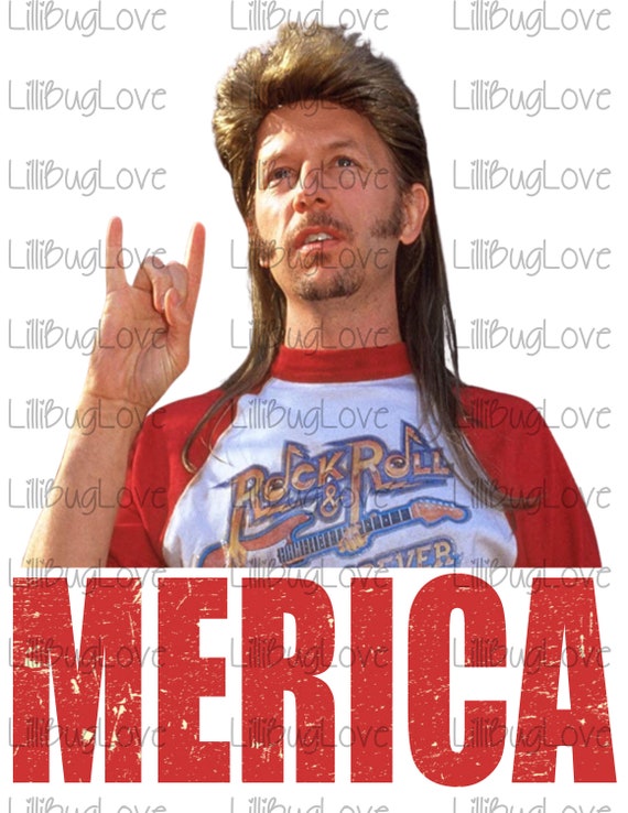 Joe Dirt Merica Sublimation PNG Image, Fourth of July, July 4th, Red, White, and Blue, Joe Dirt PNG, High Resolution 300 DPI, America