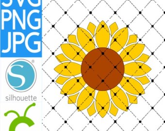 Sunflower SVG, PNG, JPG, Starbucks Cup, Decal, Cut File, Tshirt, Monogram, Cute, Layered, Cricut, Silhouette Cameo, Design