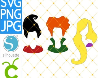Hocus Pocus Silhouette, SVG, PNG, JPG, Cricut, Halloween, Seasonal, Witches, Silhouette Cameo, Clip Art, Cut Files, Starbucks Cup
