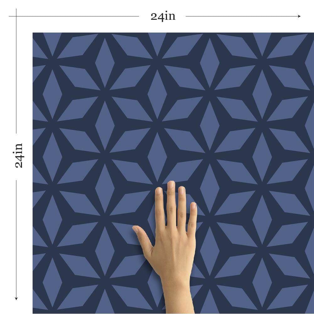 Royal Blue Diamond Geometric Peel and Stick Removable Wallpaper 291b - Etsy