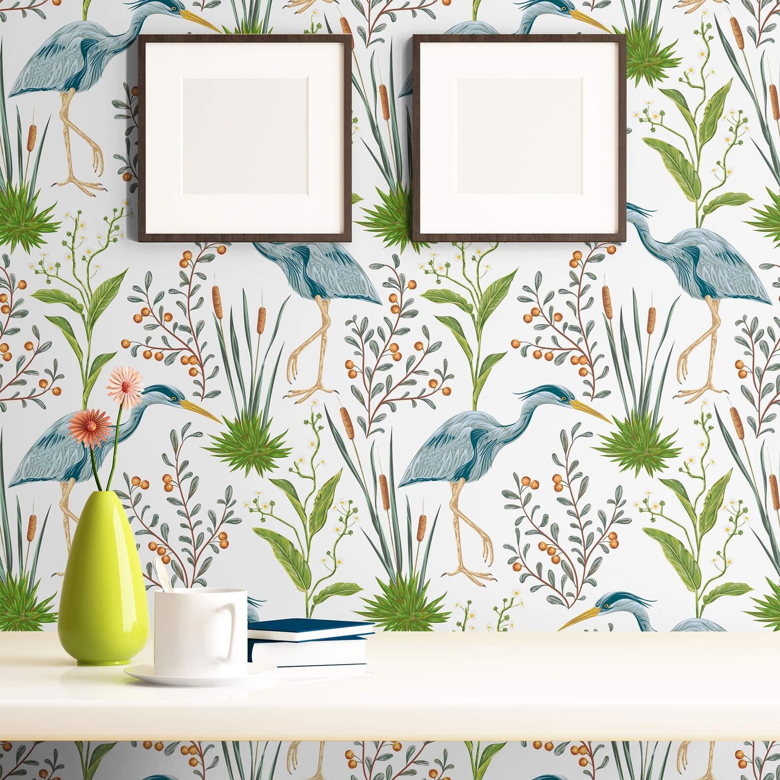 Blue Bird Animal Peel and Stick Removable Wallpaper 9623 | Etsy