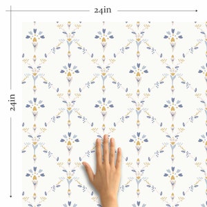 Beige Flowers Peel and Stick Removable Wallpaper 2954 - Etsy