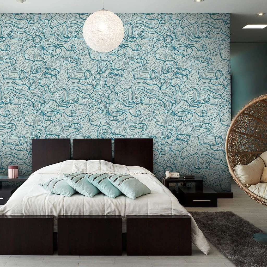 Blue Textured Basic Peel and Stick Removable Wallpaper 5559 | Etsy