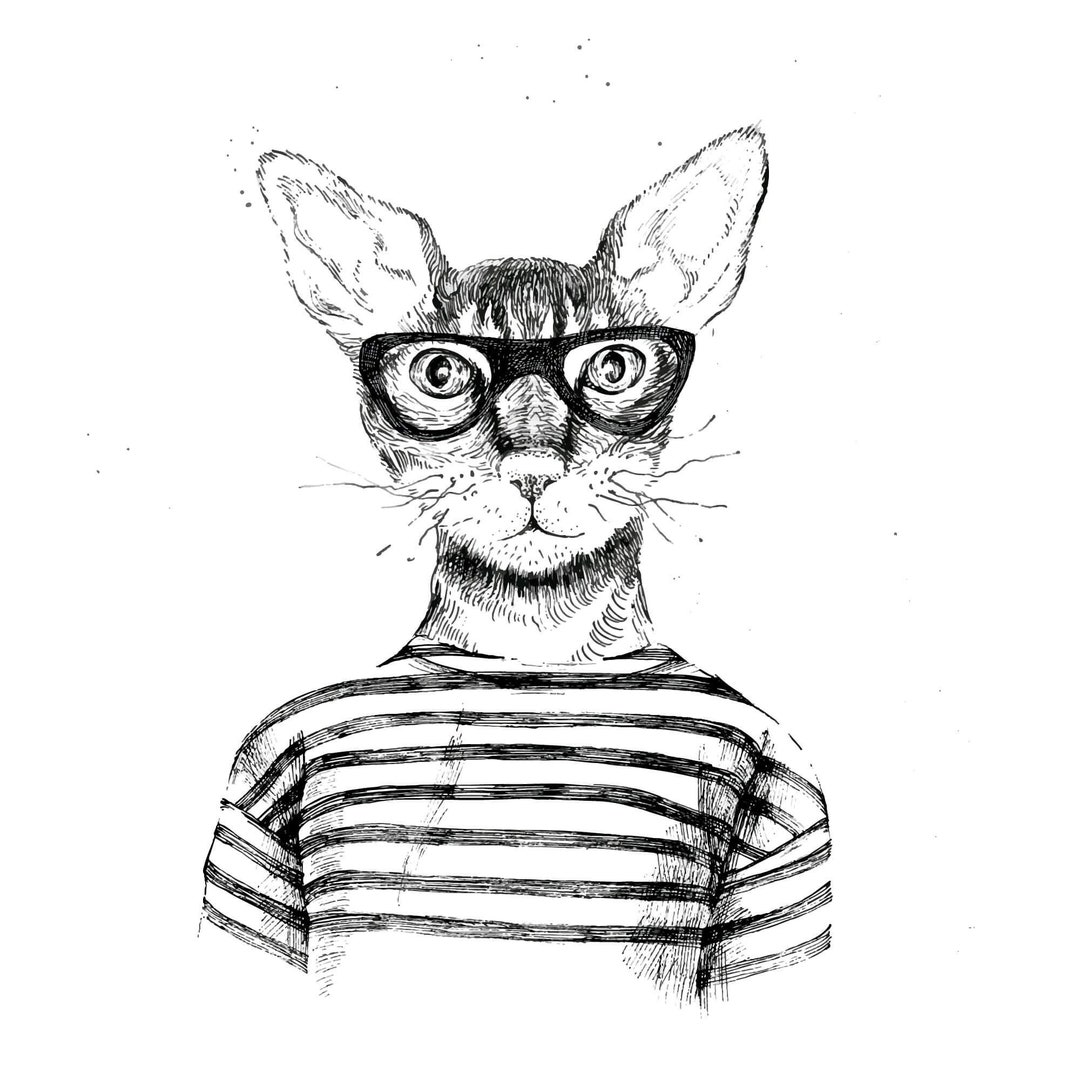Black and White Hipster Wall Art 2882 - Etsy