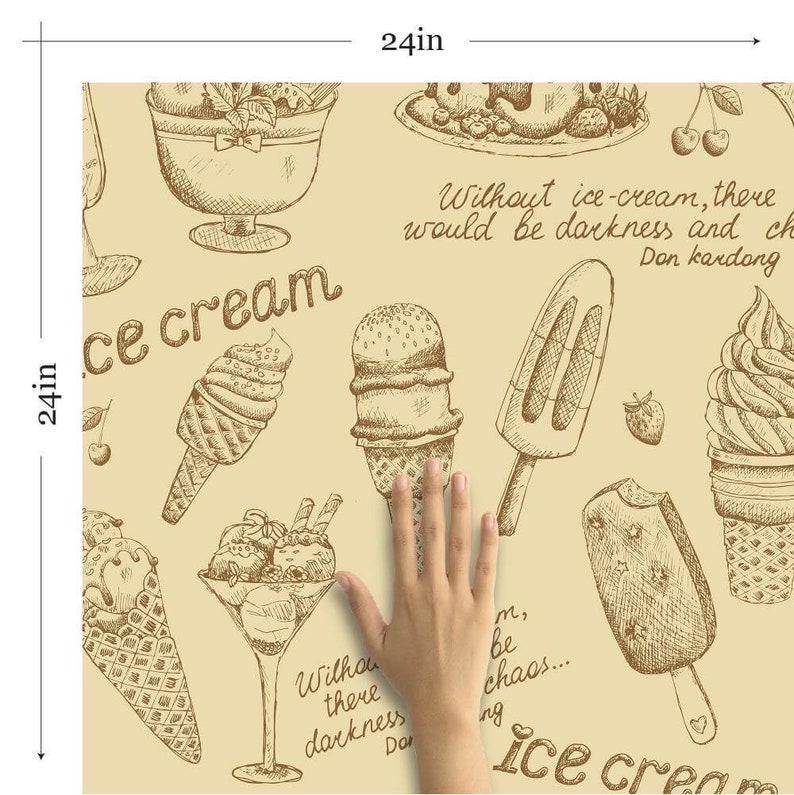 Brown Food Themed Peel and Stick Removable Wallpaper 1299 | Etsy